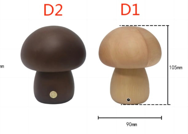Wood Mushroom Night Light